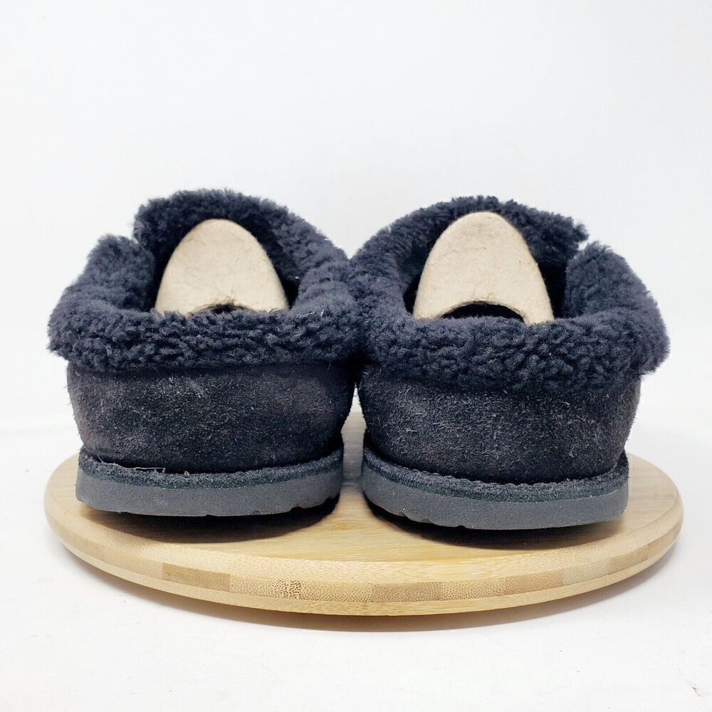 Birkenstock Zermatt Shearling Clogs 44 Mens 11 Black Suede Slip On Lined Shoes - Picture 8 of 15